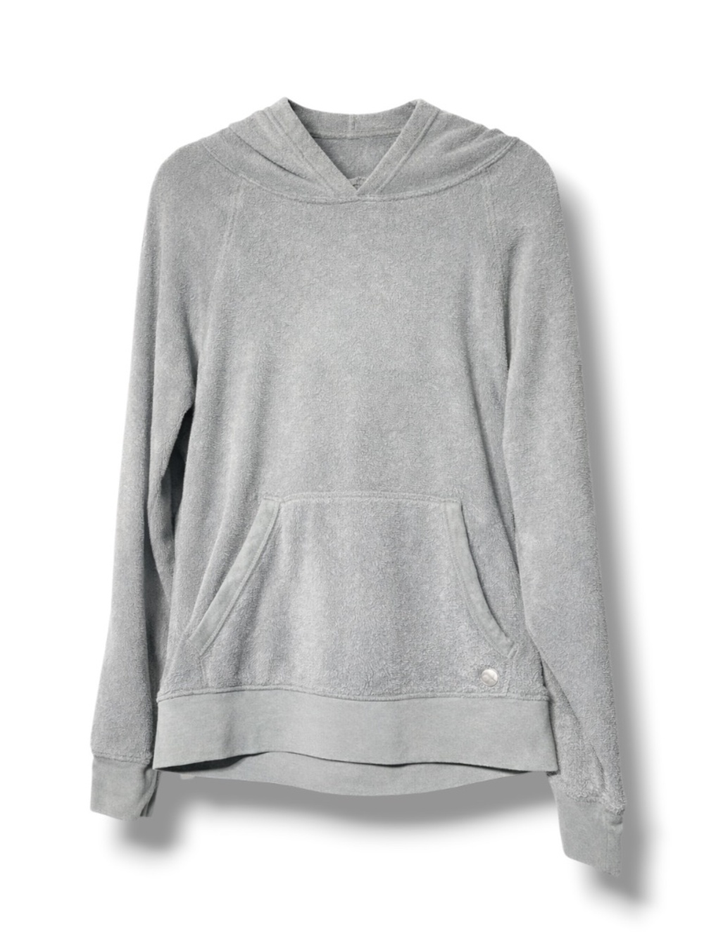 Outerknown Terrycloth Pullover Hoodie Ash Blue Sustainable Sweatshirt Small S